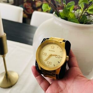 Nixon gold corporal stainless steel watch men’s